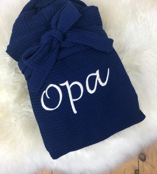 Wafelstof Badjas met Sjaalkraag